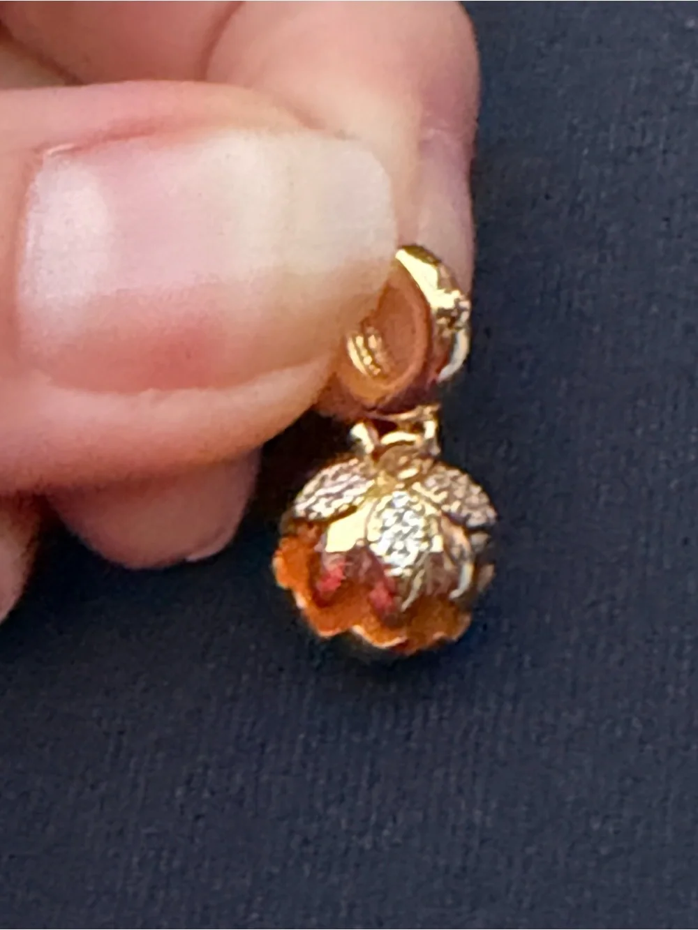 Gold-Plated Orange Pumpkin Charm